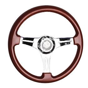 wooden steering wheel
